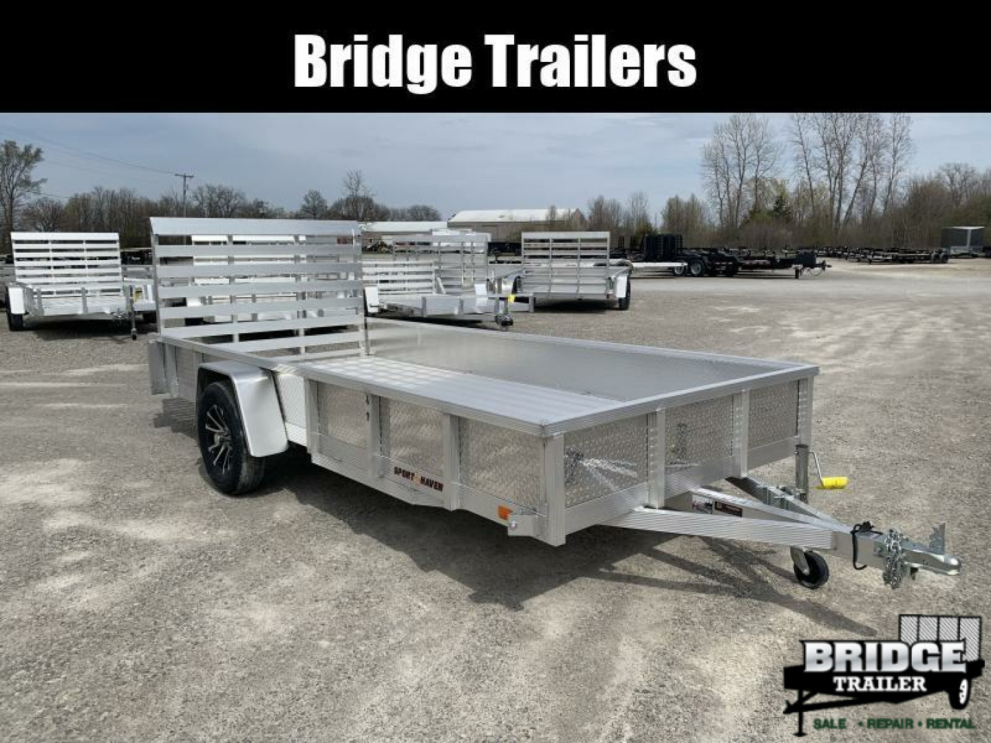 New 2026 Sport Haven AUT614D (6' X 14') 2.9K Aluminum Utility Trailer