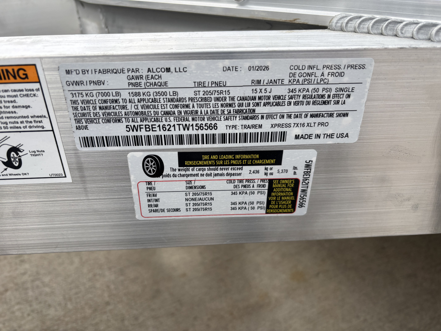 New 2026 (ALL ALUMINUM) High Country Trailers 7x16 Xpress XLT Pro Series Enclosed Trailer (V-Nose) - Red - w/ Ramp - 7000# GVWR