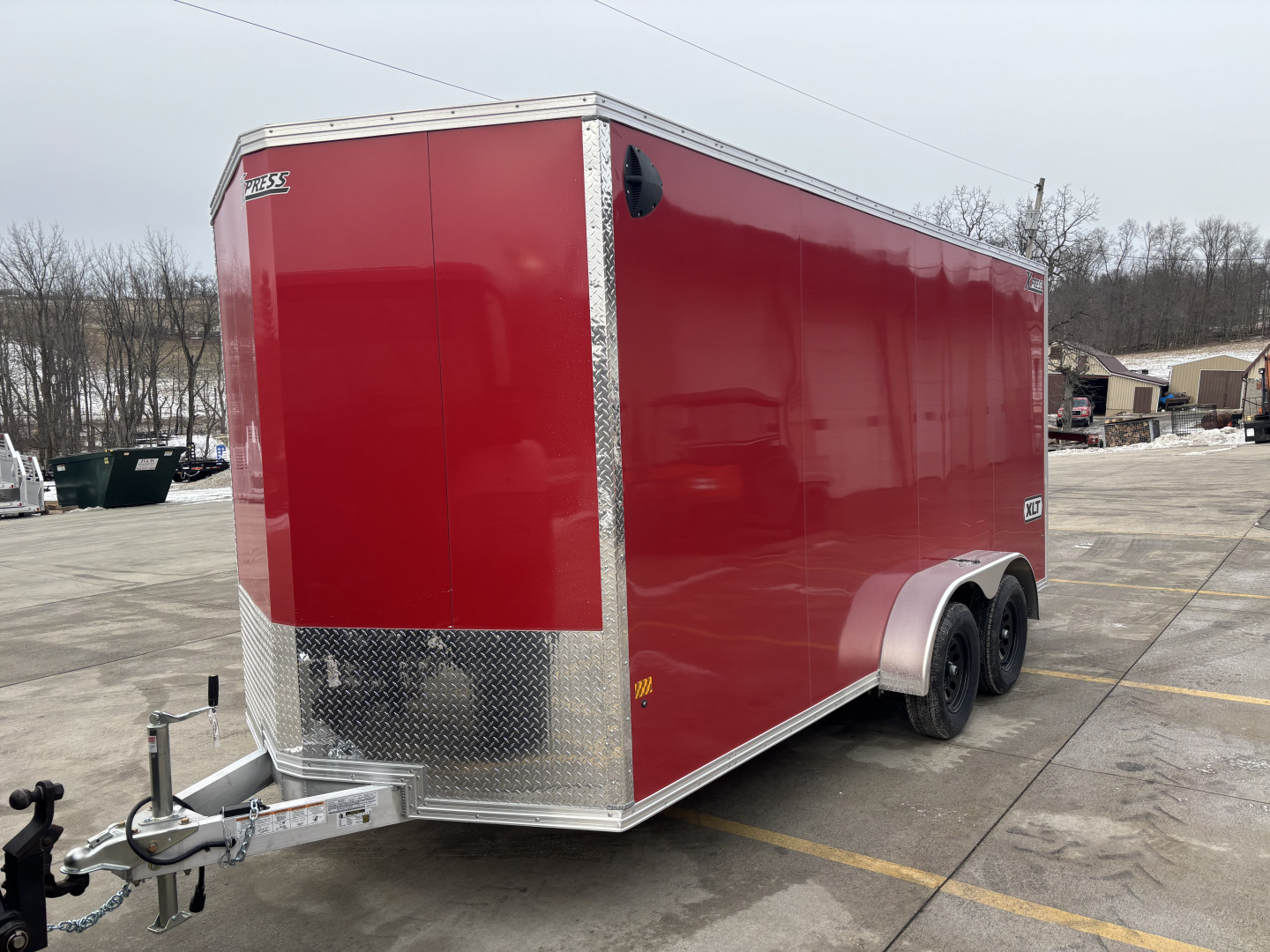 New 2026 (ALL ALUMINUM) High Country Trailers 7x16 Xpress XLT Pro Series Enclosed Trailer (V-Nose) - Red - w/ Ramp - 7000# GVWR