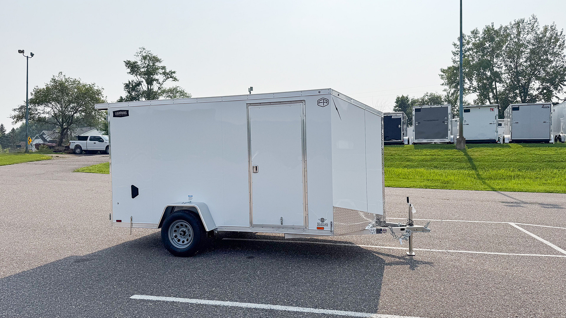 New Lightning 6x12 Enclosed Cargo Trailer - Double Doors!