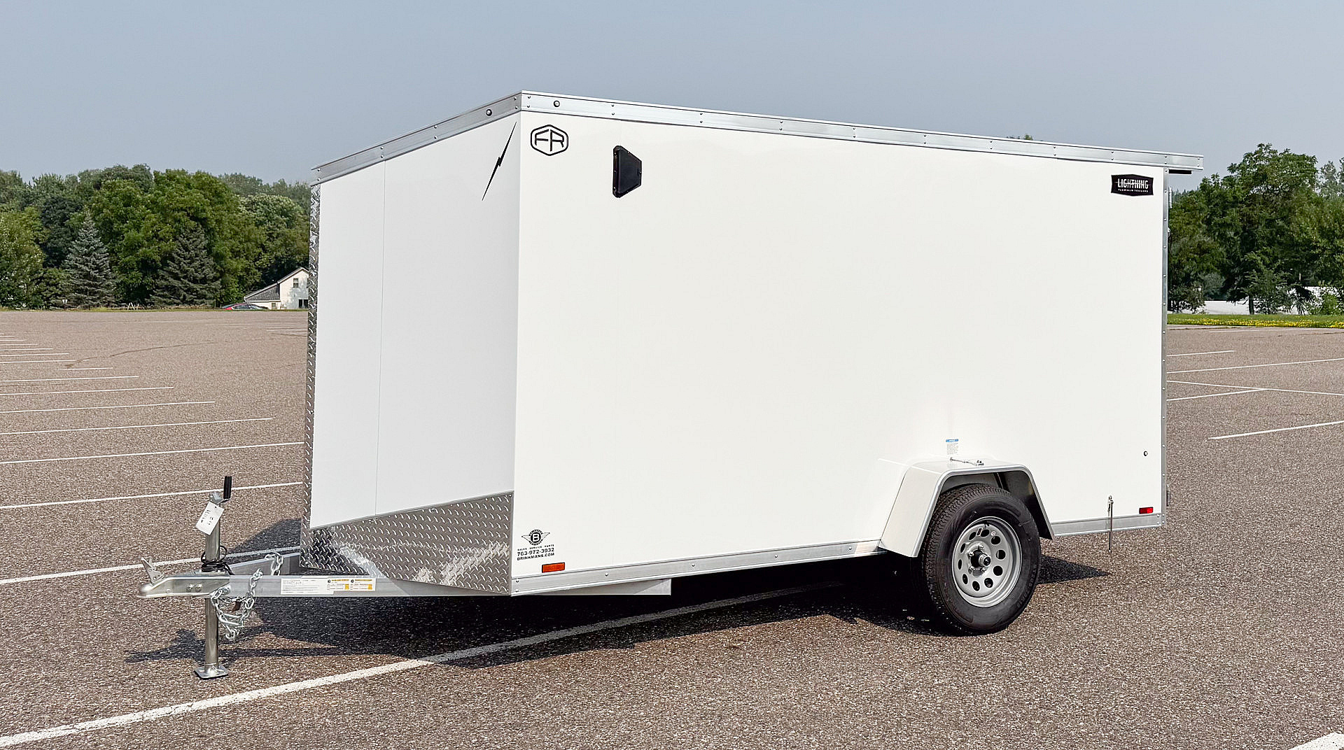 New Lightning 6x12 Enclosed Cargo Trailer - Double Doors!