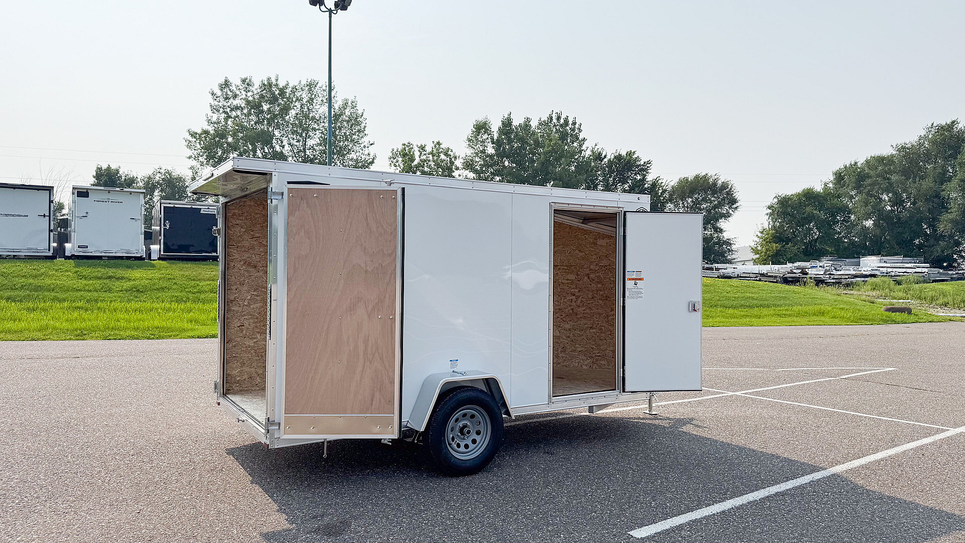 New Lightning 6x12 Enclosed Cargo Trailer - Double Doors!