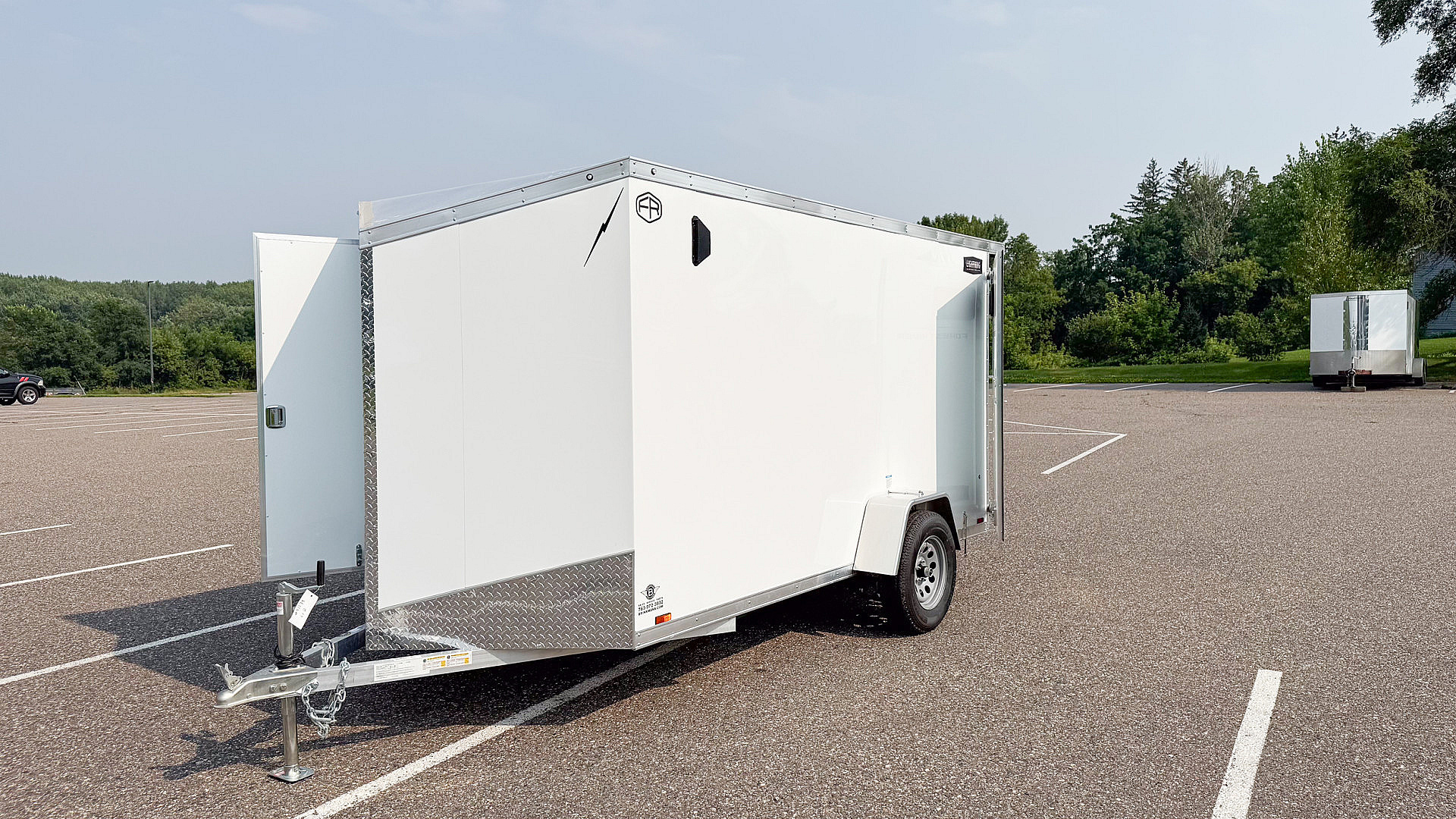 New Lightning 6x12 Enclosed Cargo Trailer - Double Doors!