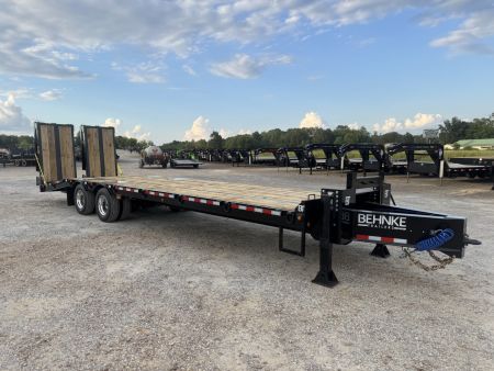 New 2026 Behnke 102"x31' 20 TON Pintle Hitch Tag Trailer *HYD BI FOLD RAMPS*
