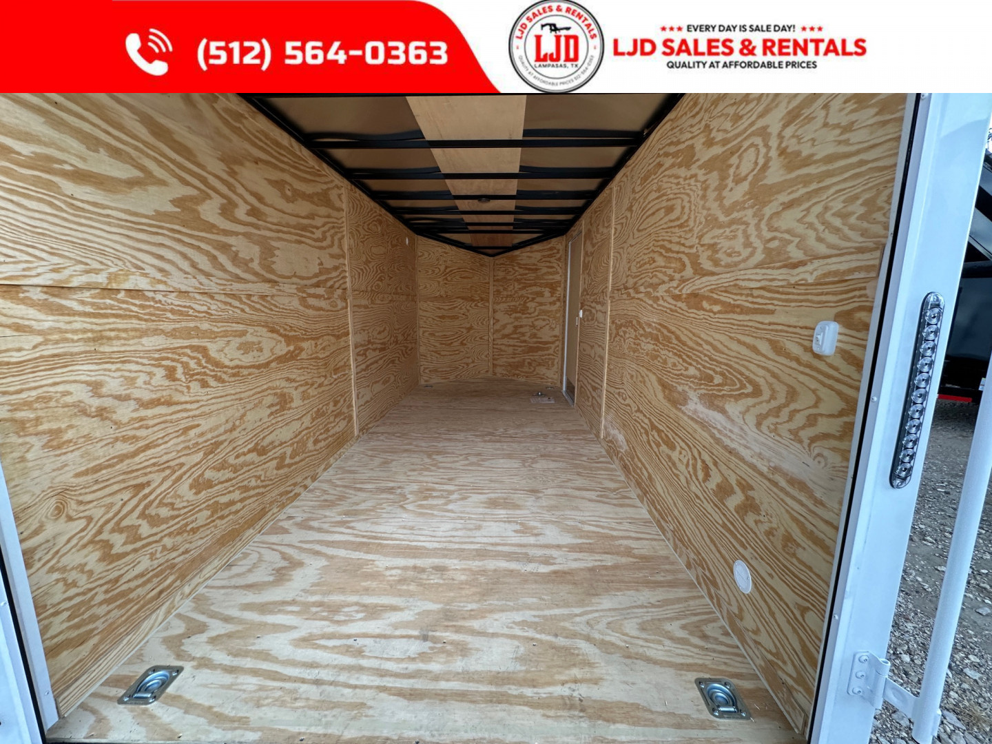 New 2025 Stallion - 7'x16'x7' Enclosed Cargo Trailer - White Out Pkg
