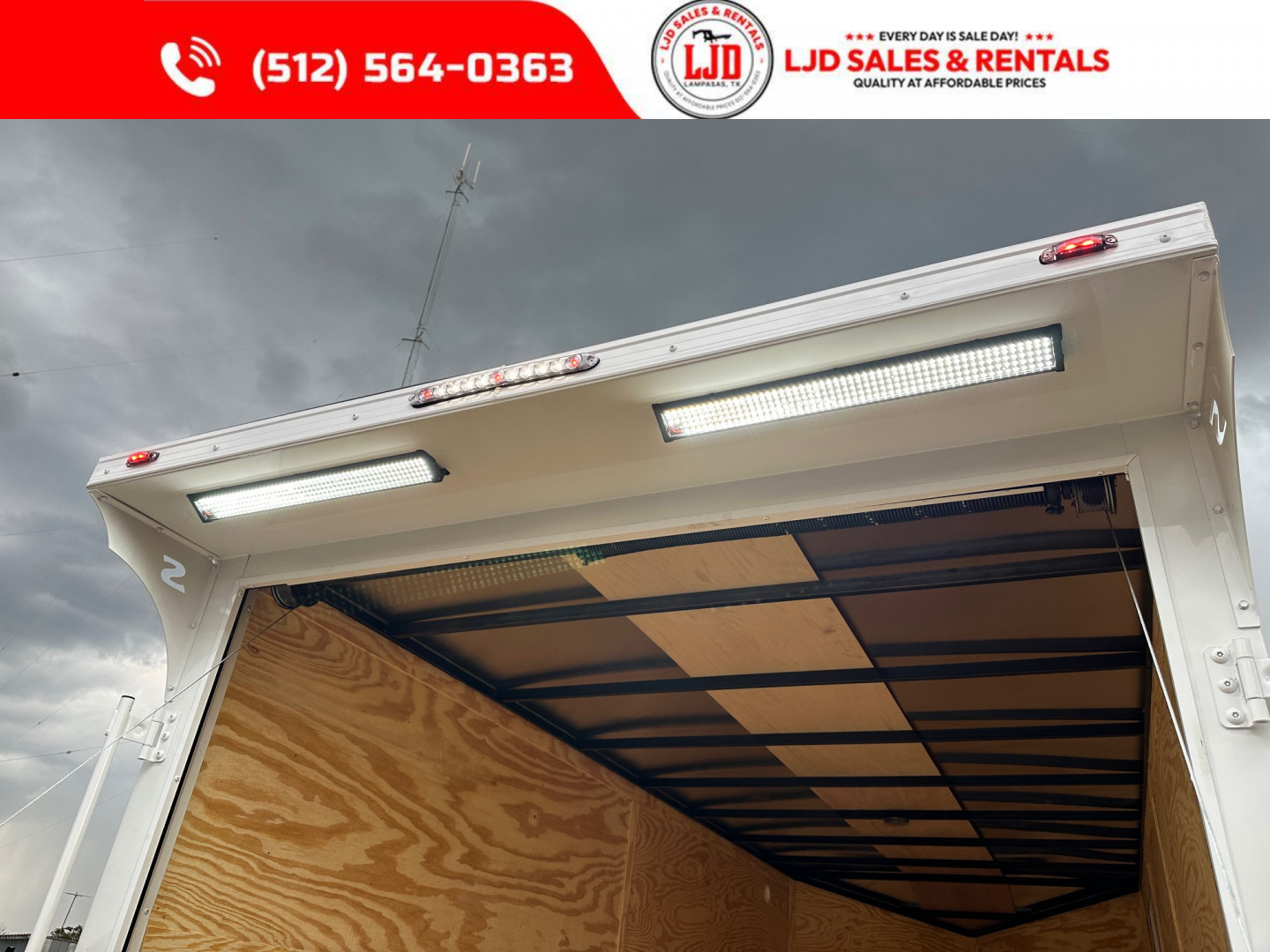 New 2025 Stallion - 7'x16'x7' Enclosed Cargo Trailer - White Out Pkg