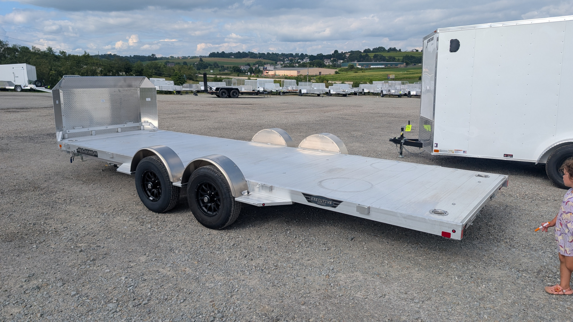 New 2026 Aluma HD 20' (20" Stationary + 20'5" Tilt) Executive Series LP Tilt Car Hauler w/ 50" Ramps - ZERO DEGREE APPROACH!!!