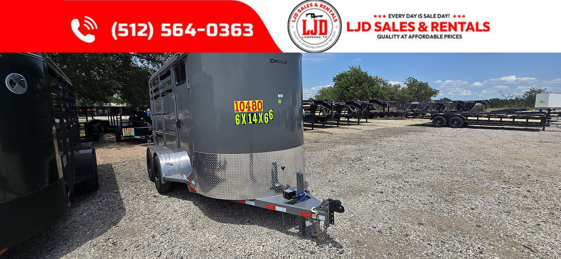 New 2026 Delco - 2 Horse w/ Tac Room Trailer -