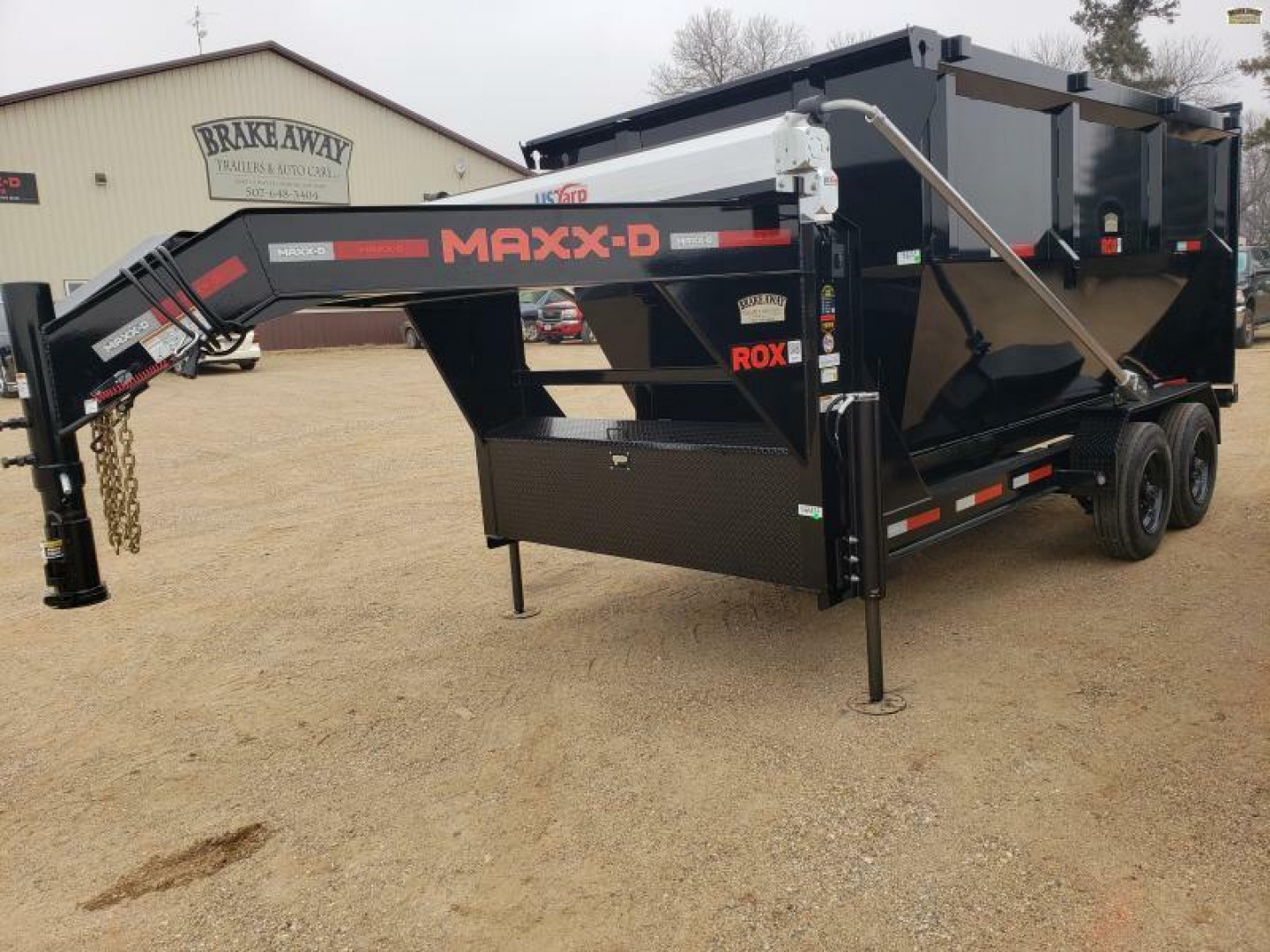 New 2024 MAXXD ROX8314G 83" X 14' GOOSENECK ROLL-OFF TRAILER W/ 1 BIN (GVWR17500#)