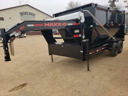 New 2024 MAXXD ROX8314G 83" X 14' GOOSENECK ROLL-OFF TRAILER W/ 1 BIN (GVWR17500#)
