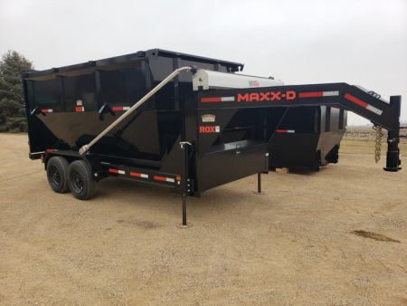 New 2024 MAXXD ROX8314G 83" X 14' GOOSENECK ROLL-OFF TRAILER W/ 1 BIN (GVWR17500#)