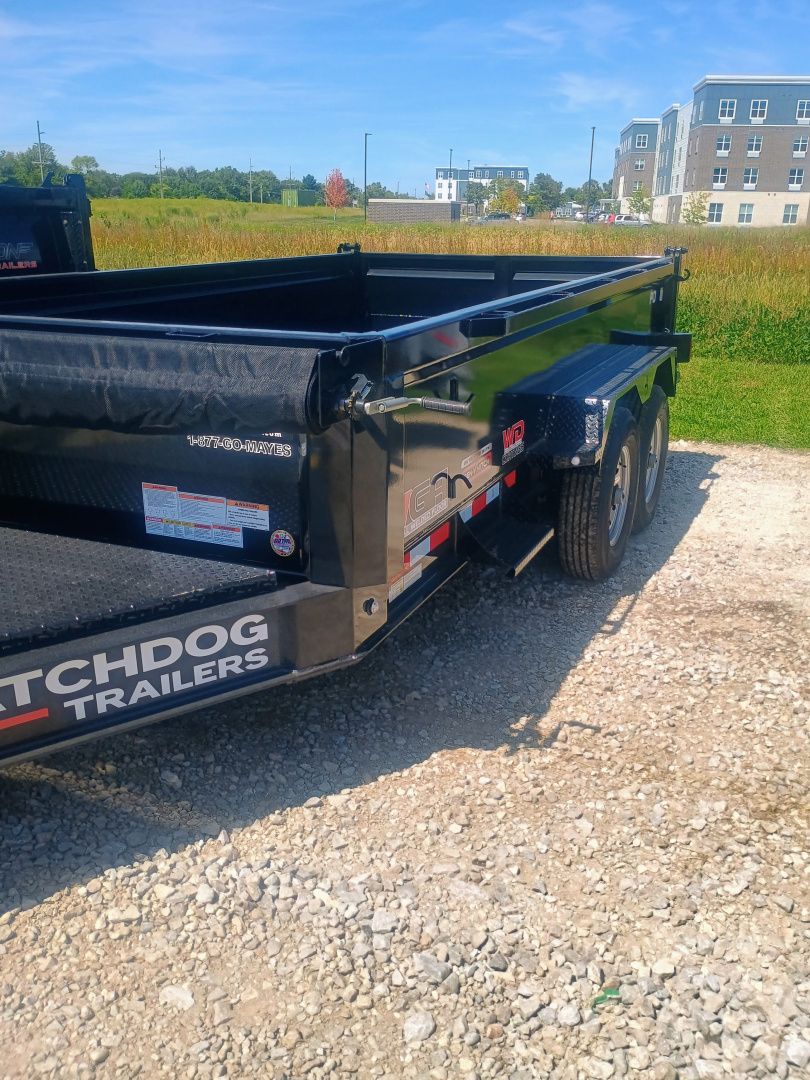 New 2025 Watchdog Trailers PD-14TA7 Dump Trailer 83X14 TA 5" hoist(GVW:14000) BLACK