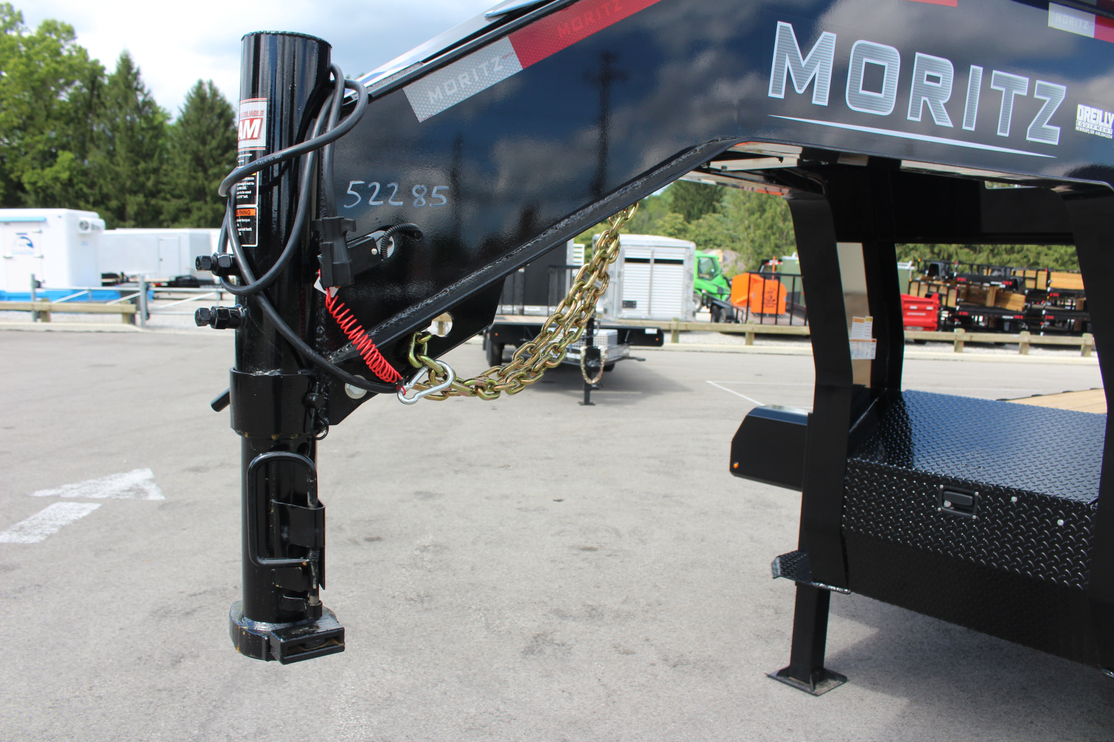 New 2025 Moritz FDGH Hydraulic Tail 34' GOOSENECK Deckover Flatbed Trailer- 25900# GVW