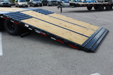 New 2025 Moritz FDGH Hydraulic Tail 34' GOOSENECK Deckover Flatbed Trailer- 25900# GVW