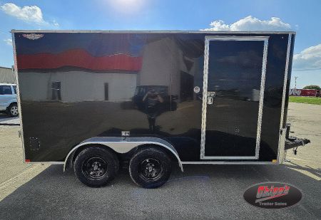 New 2025 H&H Trailers 7x14 HH Series Flat Top V-Nose, 7K Tandem Cargo / Enclosed Trailer