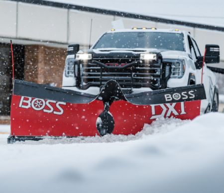 New 2026 BOSS Snowplow 8'2" POLY DXT V-Plow - Dual Trip Edge w/Cold Front Tech