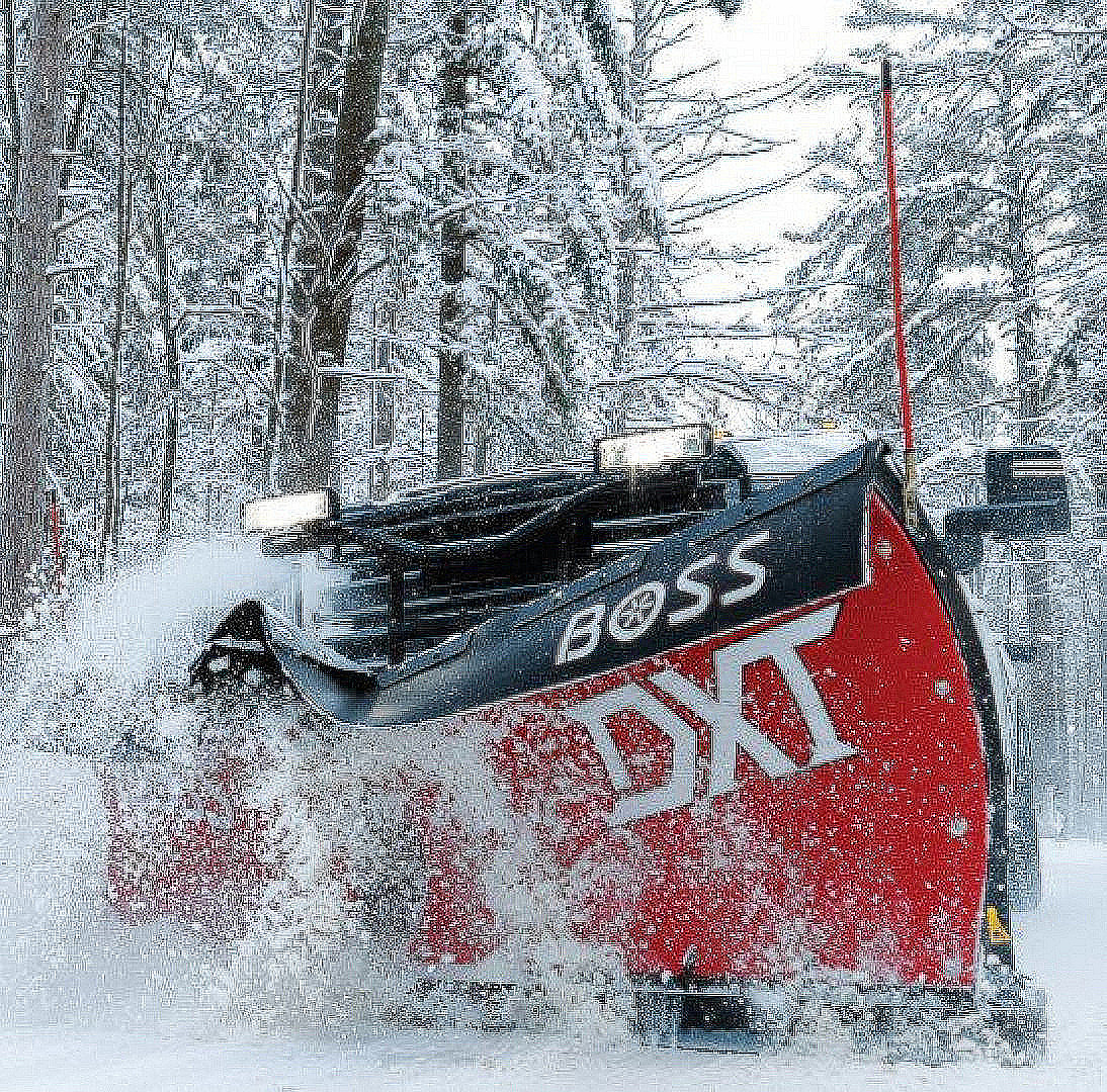 New 2026 BOSS Snowplow 9'2" Steel DXT V-Plow - Dual Trip Edge w/Cold Front Tech