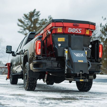 New 2026 BOSS (VBX8000+) 2 cu yd Poly Hopper Spreader w/ Auger