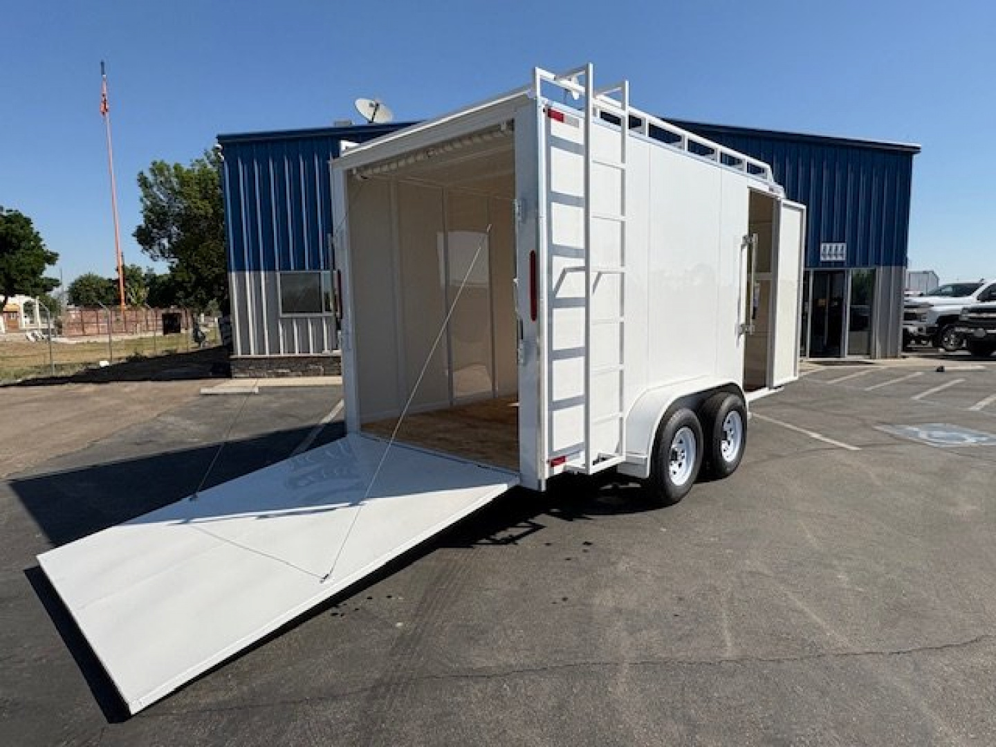 New 2026 TRU 7'x14'x7' Work Horse Trailer 7K White, Black, or Grey