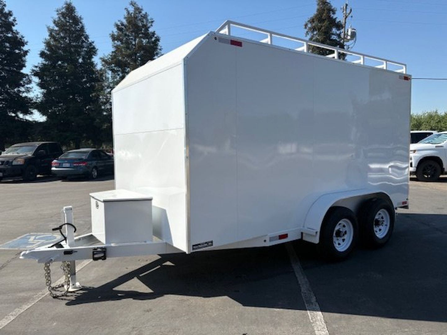 New 2026 TRU 7'x14'x7' Work Horse Trailer 7K White, Black, or Grey
