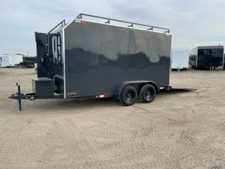 New 2026 TRU 7'x14'x7' Work Horse Trailer 7K White, Black, or Grey