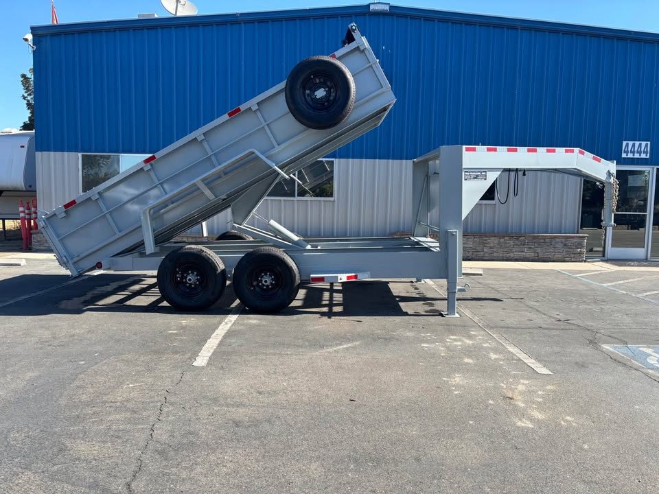 New 2026 TRU Gooseneck 7x14x2 Dump Trailer 14,000lbs GVWR