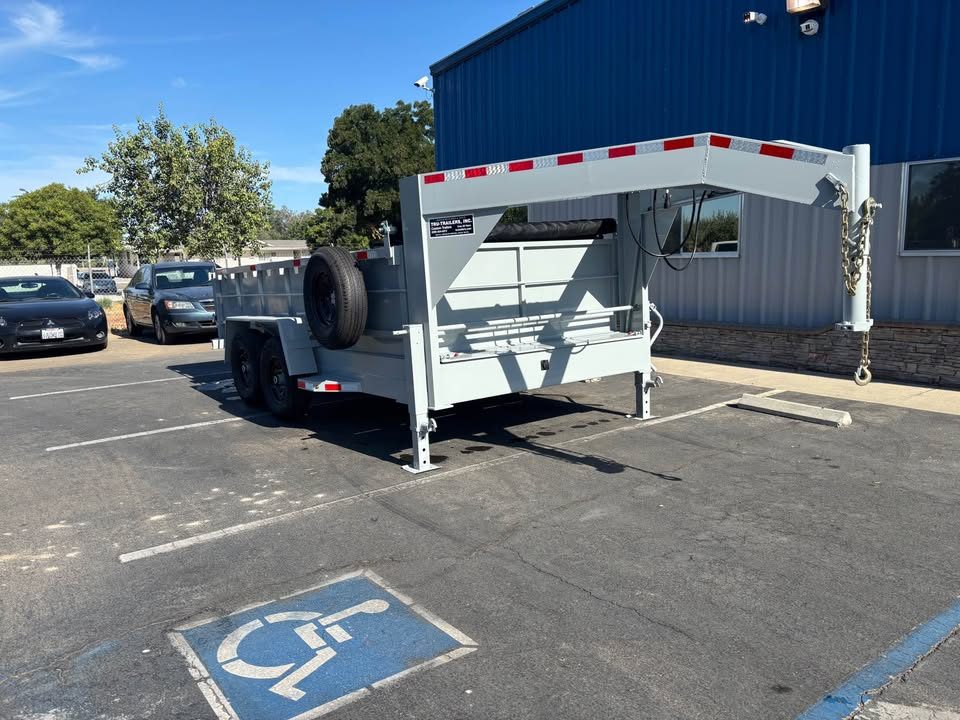 New 2026 TRU Gooseneck 7x14x2 Dump Trailer 14,000lbs GVWR