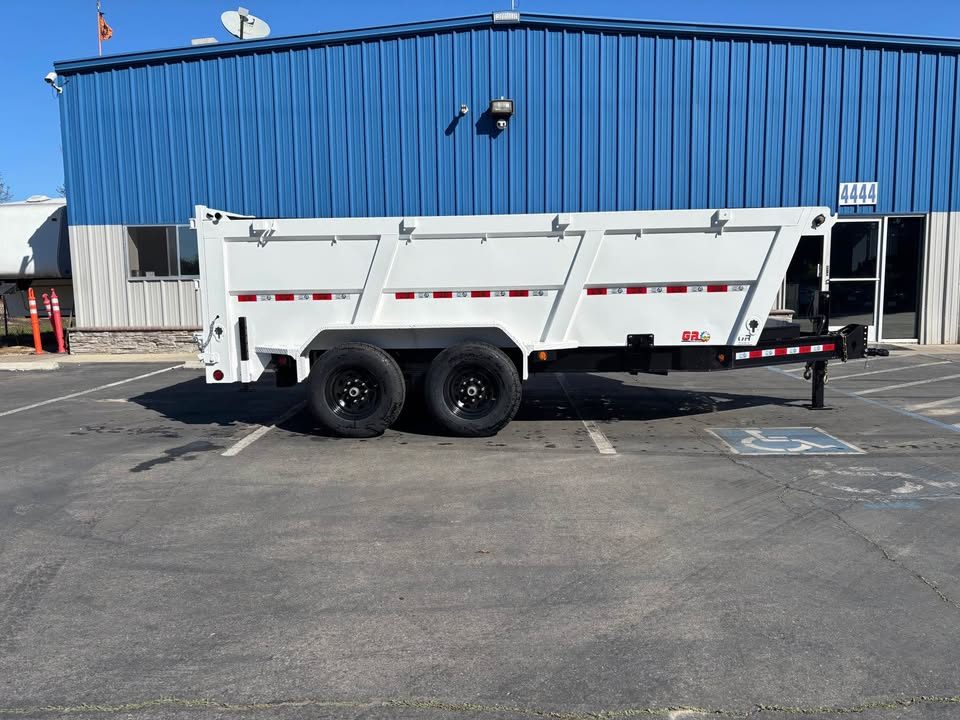 New GR 7'x16'x 42 Inch Walls Low-Profile Design Dump Trailer 14,000lbs GVWR