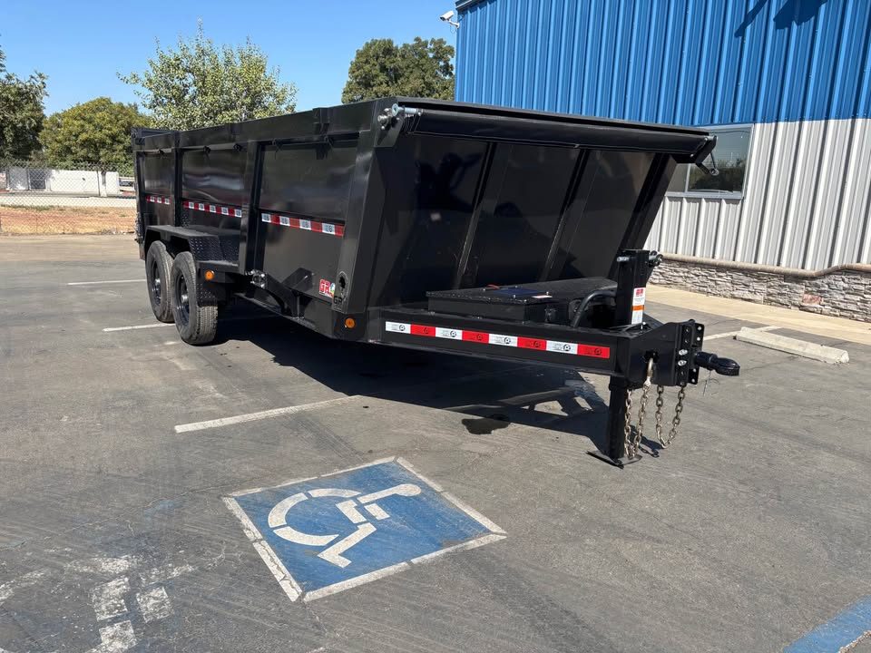 New GR 7'x16'x 42 Inch Walls Low-Profile Design Dump Trailer 14,000lbs GVWR