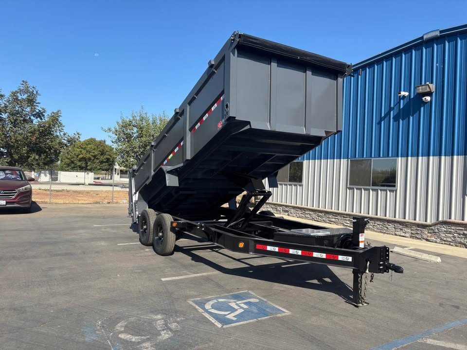 New GR 7'x16'x 42 Inch Walls Low-Profile Design Dump Trailer 14,000lbs GVWR
