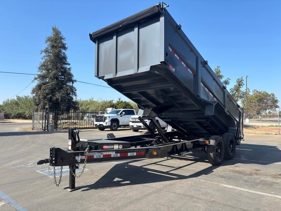 New GR 7'x16'x 42 Inch Walls Low-Profile Design Dump Trailer 14,000lbs GVWR
