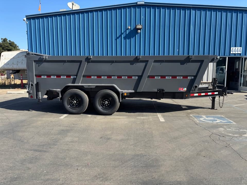 New GR 7'x16'x 42 Inch Walls Low-Profile Design Dump Trailer 14,000lbs GVWR