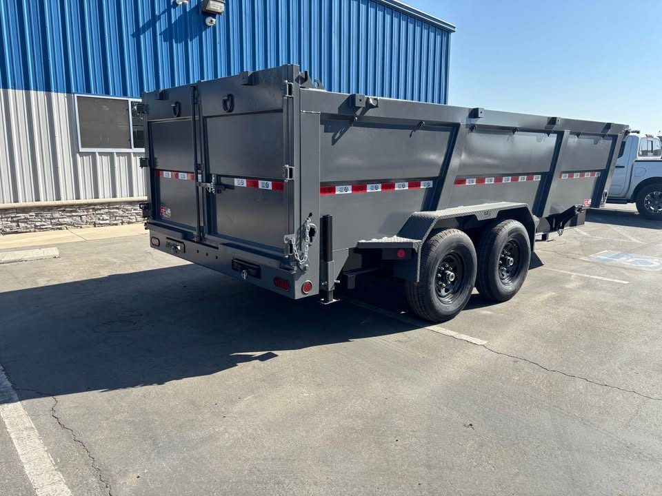 New GR 7'x16'x 42 Inch Walls Low-Profile Design Dump Trailer 14,000lbs GVWR