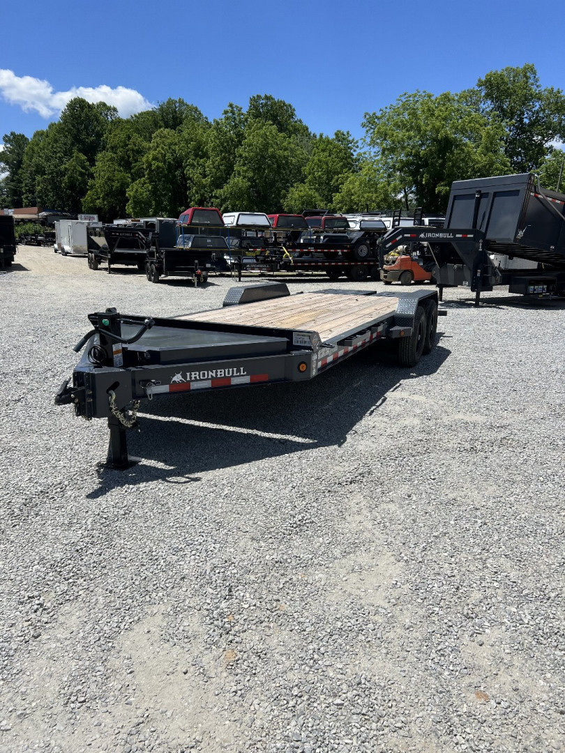 New 2026 Iron Bull EWB Series Equipment Trailer / 83"x22 / 2-7,000# Electric Brake Axles / Rampage Ramps / Jumbo Toolbox