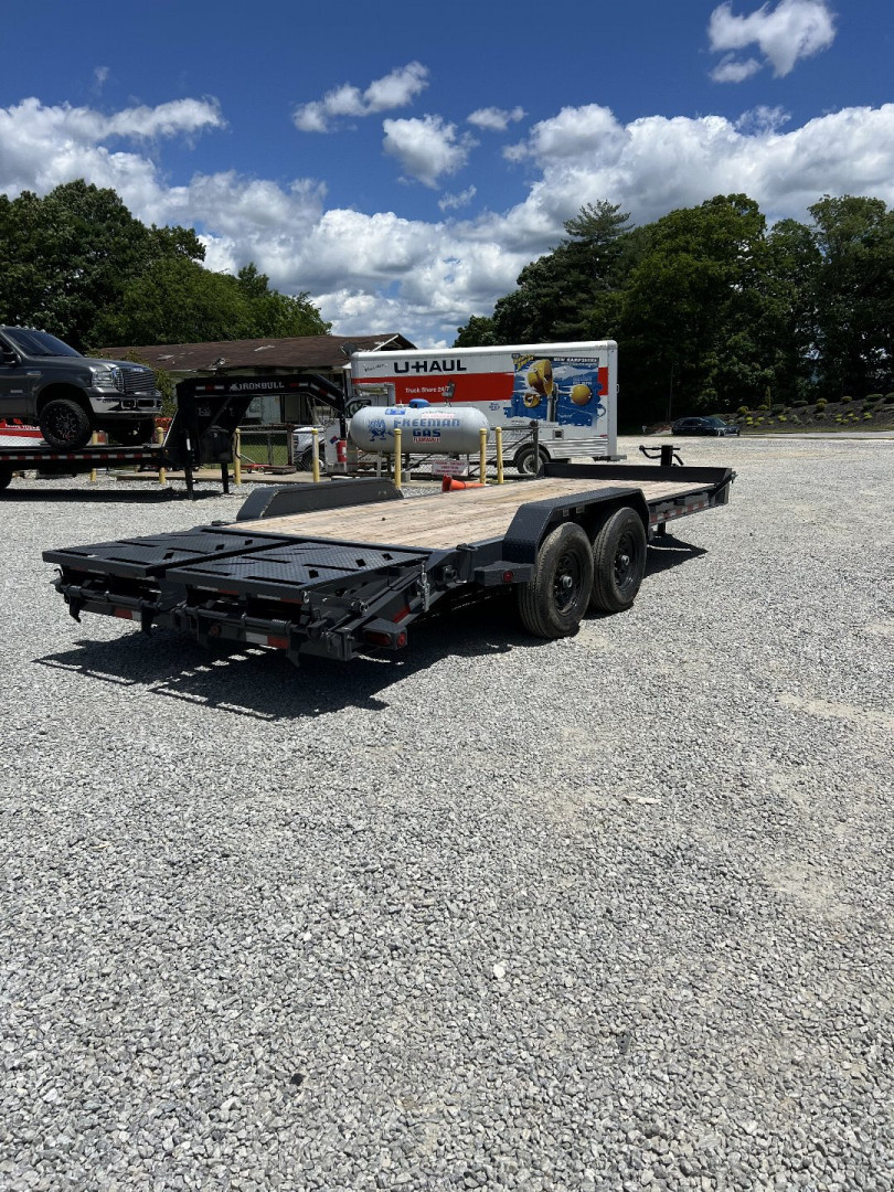 New 2026 Iron Bull EWB Series Equipment Trailer / 83"x22 / 2-7,000# Electric Brake Axles / Rampage Ramps / Jumbo Toolbox