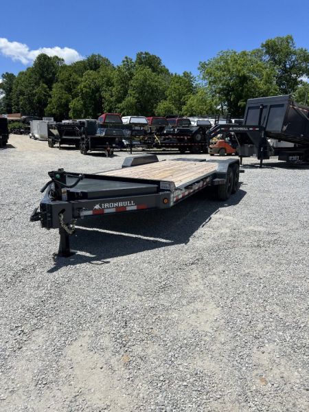New 2026 Iron Bull EWB Series Equipment Trailer / 83"x22 / 2-7,000# Electric Brake Axles / Rampage Ramps / Jumbo Toolbox