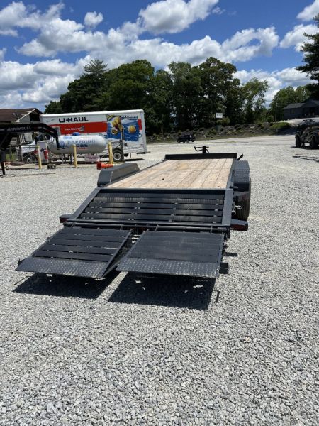 New 2026 Iron Bull EWB Series Equipment Trailer / 83"x22 / 2-7,000# Electric Brake Axles / Rampage Ramps / Jumbo Toolbox