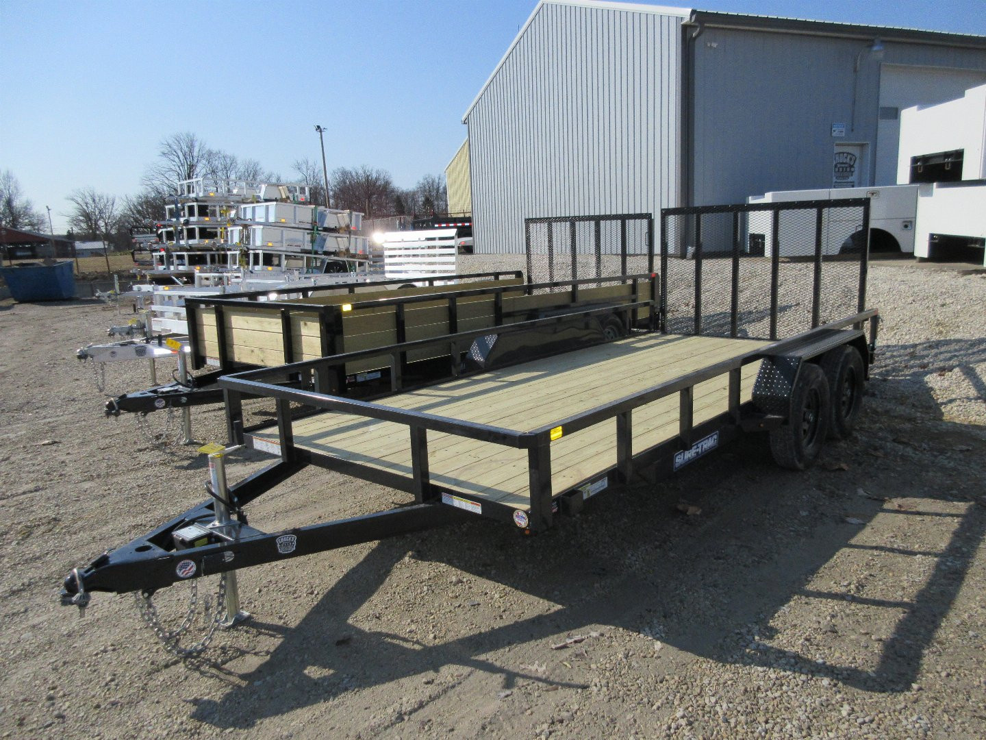 New 2026 Sure-Trac 7X16 TUBE TOP 7K Utility Trailer