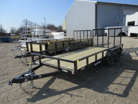 New 2026 Sure-Trac 7X16 TUBE TOP 7K Utility Trailer