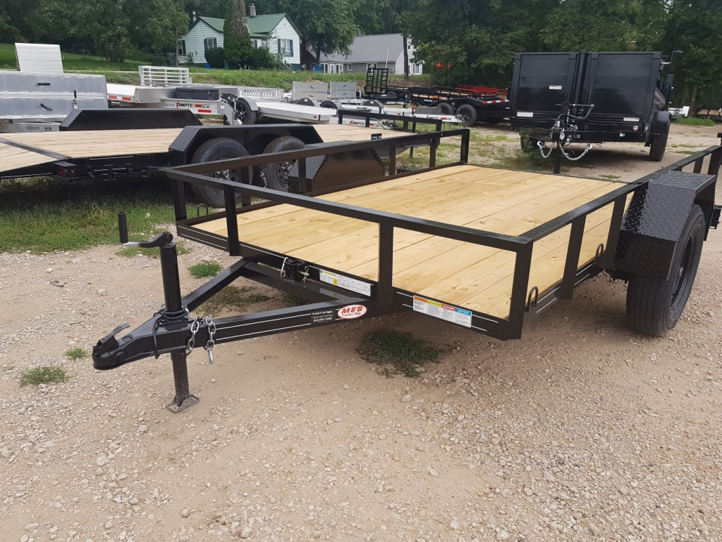 Used 2026 MEB 77 x10 Angle Iron Tilt Utility Trailer w/Board Holders