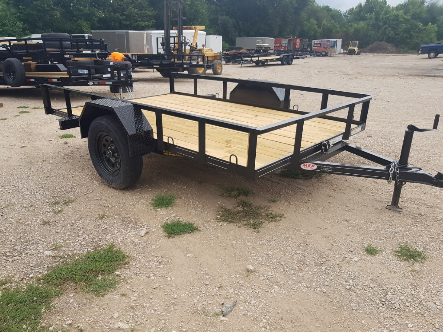 Used 2026 MEB 77 x10 Angle Iron Tilt Utility Trailer w/Board Holders
