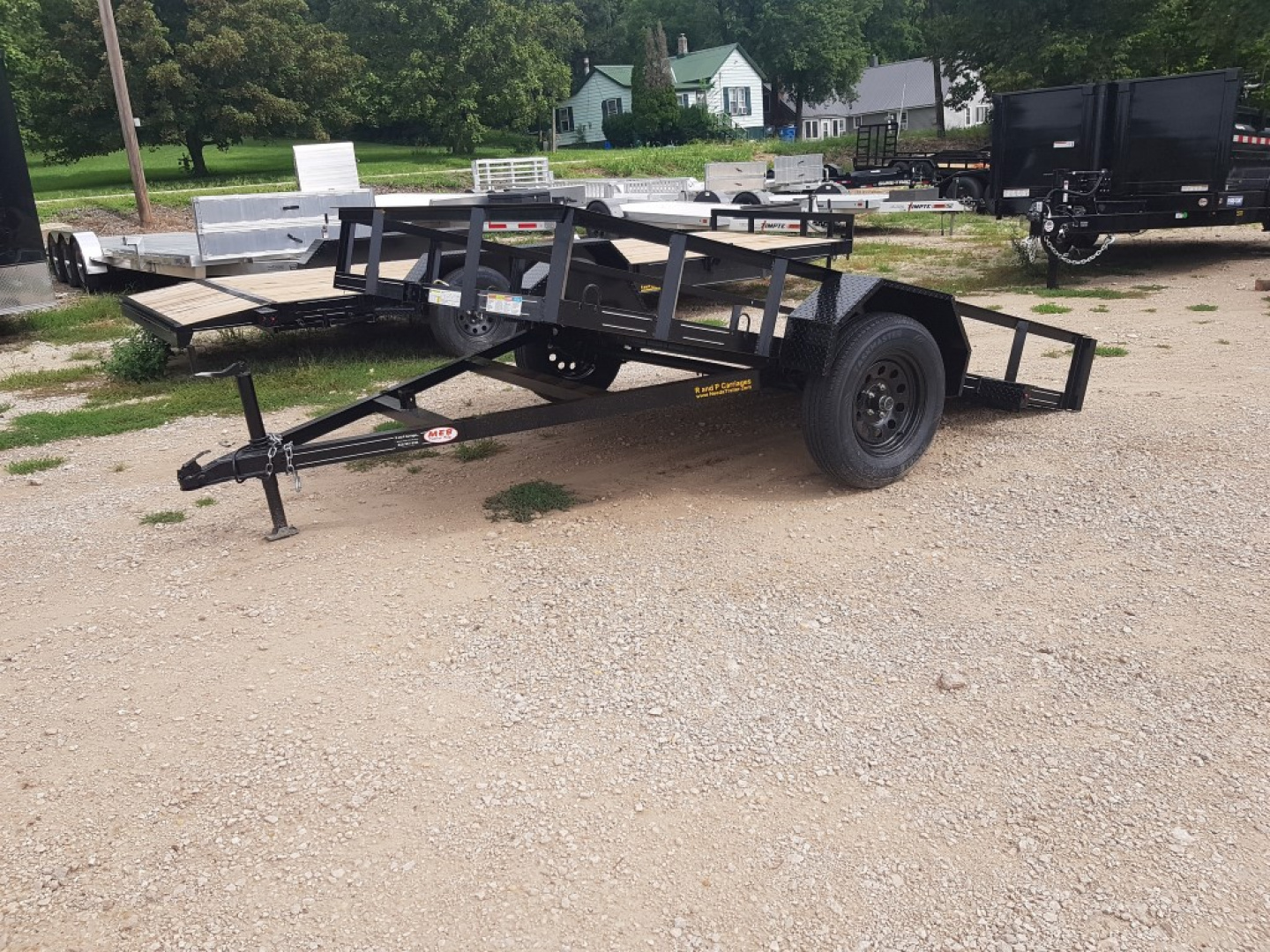 Used 2026 MEB 77 x10 Angle Iron Tilt Utility Trailer w/Board Holders