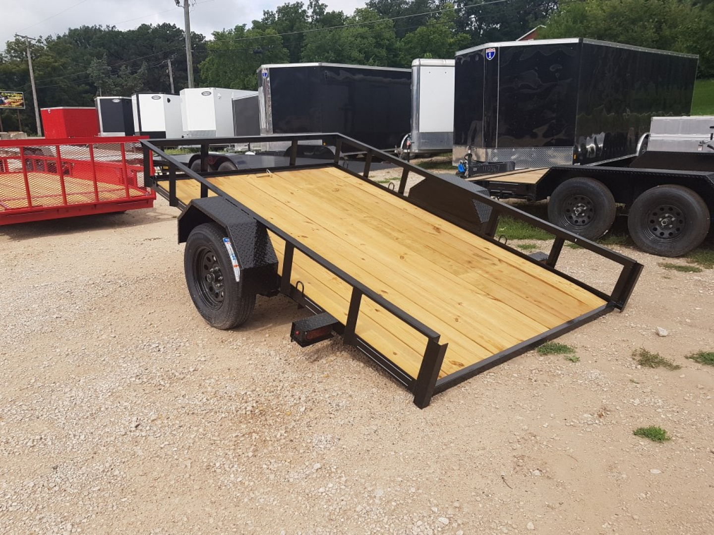 Used 2026 MEB 77 x10 Angle Iron Tilt Utility Trailer w/Board Holders
