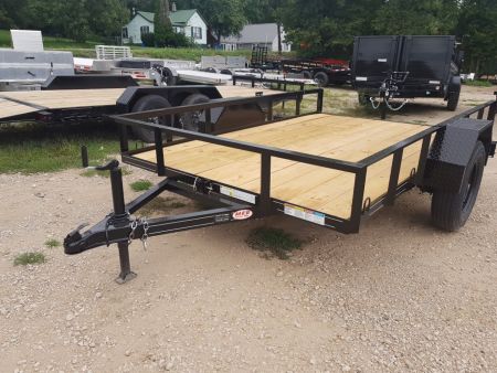 Used 2026 MEB 77 x10 Angle Iron Tilt Utility Trailer w/Board Holders