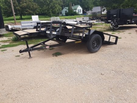 Used 2026 MEB 77 x10 Angle Iron Tilt Utility Trailer w/Board Holders