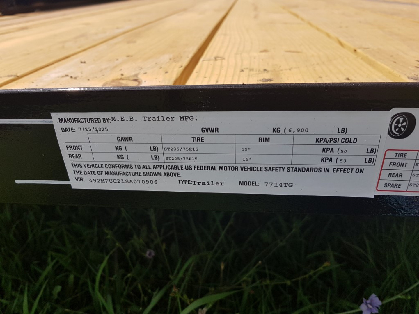 New 2027 MEB 77x14 Utility w/Gate and Brake 7K