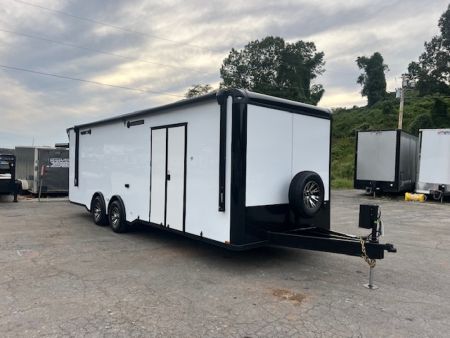 New Outlaw Race Trailer 8.5x26 14K White/Black-Out Race PKG #2