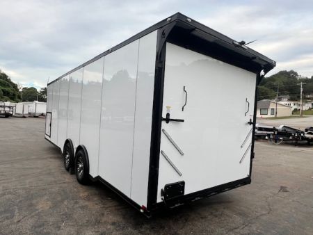 New Outlaw Race Trailer 8.5x26 14K White/Black-Out Race PKG #2