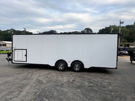 New Outlaw Race Trailer 8.5x26 14K White/Black-Out Race PKG #2