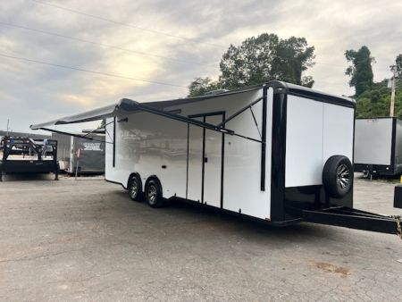 New Outlaw Race Trailer 8.5x26 14K White/Black-Out Race PKG #2